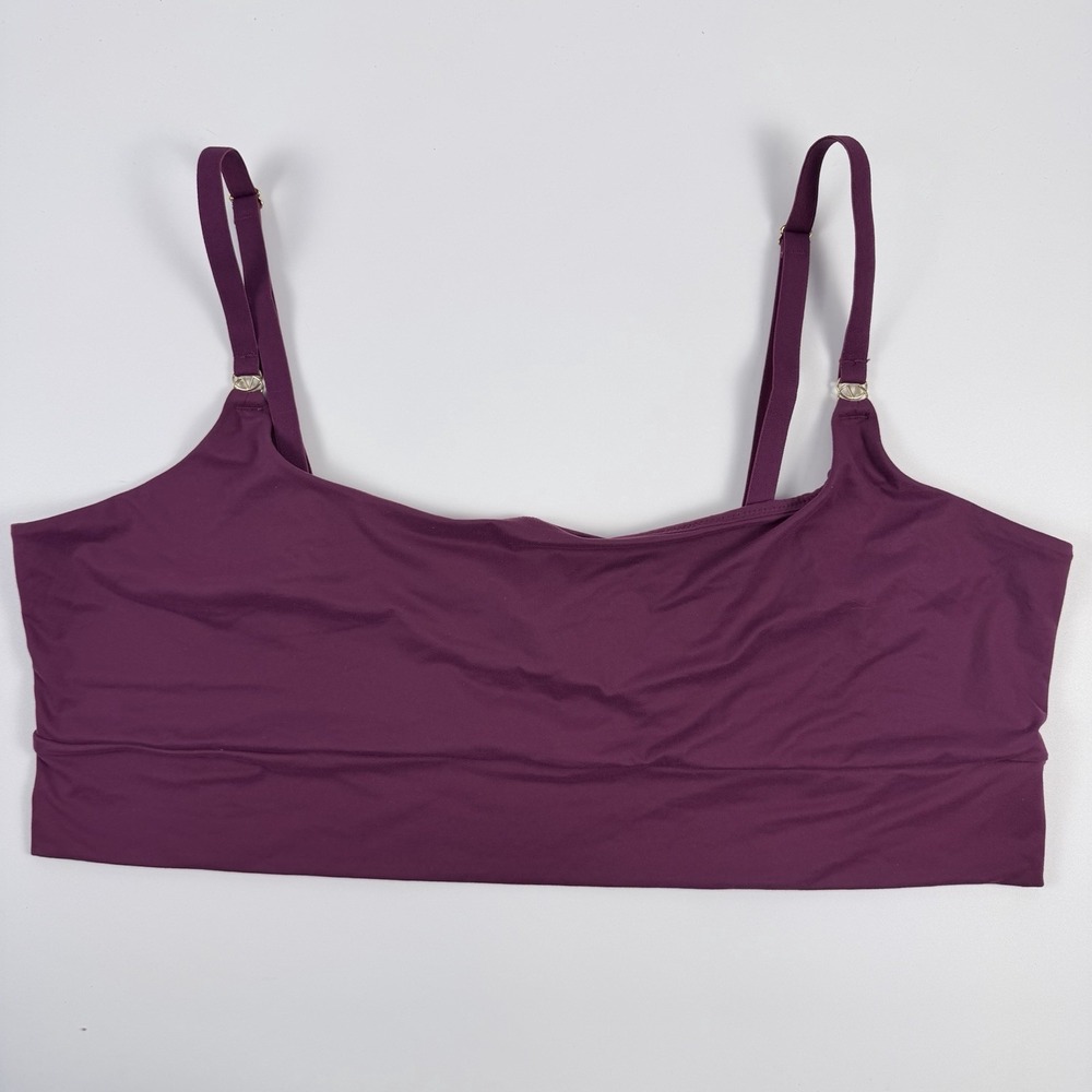 Victoria's Secret Modal Lace Trim Cropped Cami Tank Top Burgundy XXL NWT